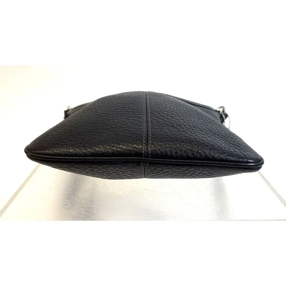 Coach Penelope Black Pebbled Leather Crossbody Bag